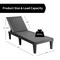 Costway Patio Lounge Chair Chaise Recliner Weather Resistant Adjustable Brown\Black